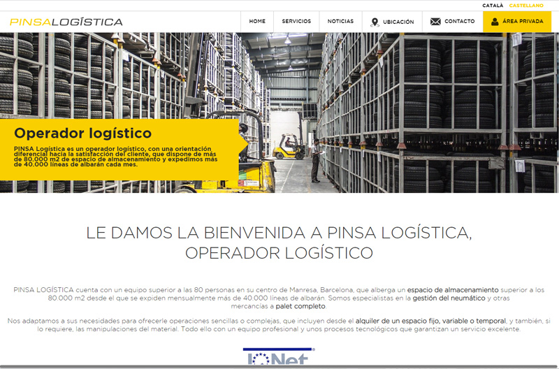 Nueva web para PINSA Logística